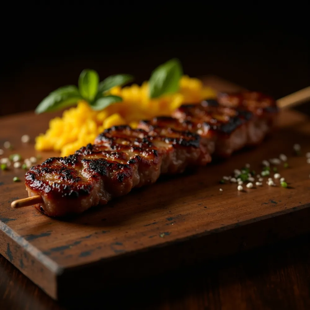 کباب برگ با برنج کره‌ای